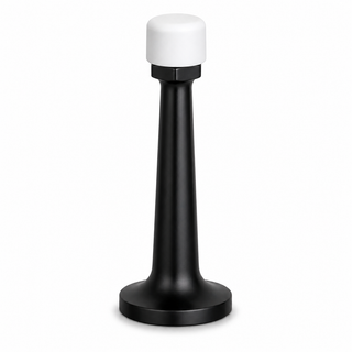 3″ Wall-Mount Door Stop – Solid Brass, Residential Grade, Flat Black (US19) with White Tip