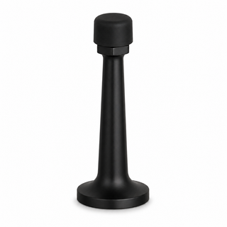 3″ Wall-Mount Door Stop – Solid Brass, Residential Grade, Flat Black (US19) with Black Tip