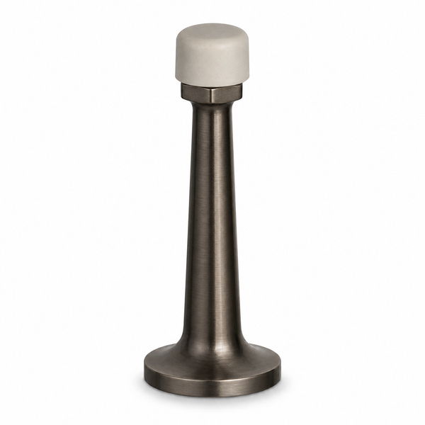 3″ Wall-Mount Door Stop – Solid Brass, Residential Grade, Pewter (US17A)
