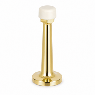 Gold and white door stopper on a white background