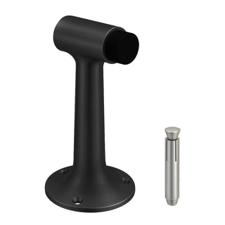 Heavy Duty 6″ Floor-Mount Door Stop – Solid Brass, Commercial Grade (Matte Black)
