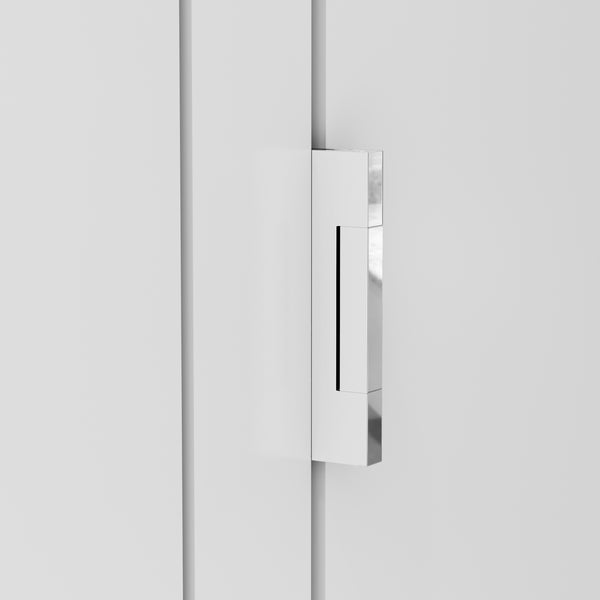 4x4 Inch Solid Brass Square Barrel Door Hinge - Polished Chrome (US26)