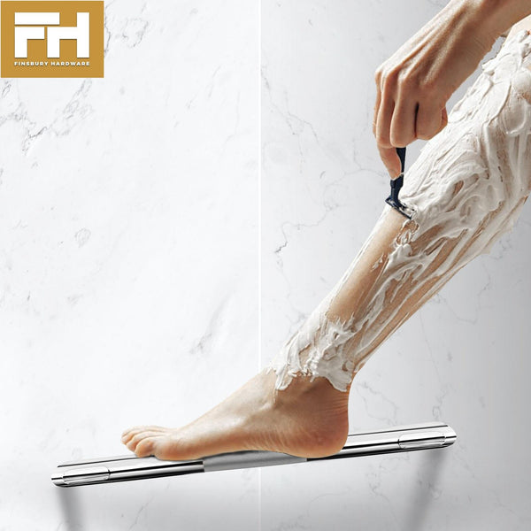 Hotel Style Shower Bar Footrest - Chrome Finish - Finsbury Hardware