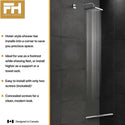 Hotel Style Shower Bar Footrest - Chrome Finish - Finsbury Hardware